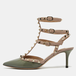 Valentino: Зелёные туфли  Rockstud