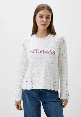 Pepe Jeans: Белый свитер 