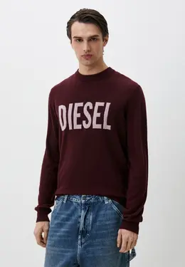 Diesel: Бордовый свитер 