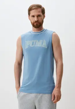 PUMA: Голубая майка 