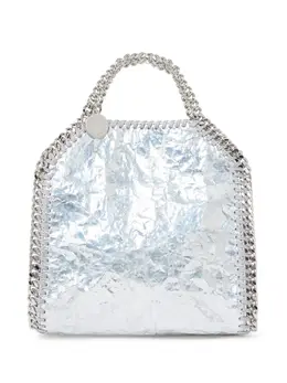 Stella McCartney: Серебристая сумка-шоппер  Falabella