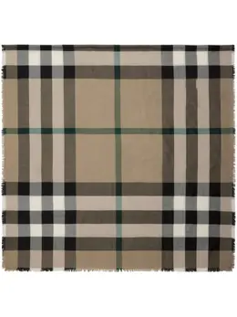 Burberry: Бежевый шарф 