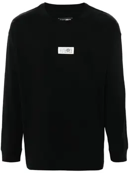 MM6 Maison Margiela: Чёрная футболка 