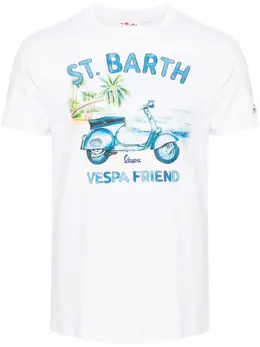 MC2 Saint Barth: Хлопковая футболка  Vespa