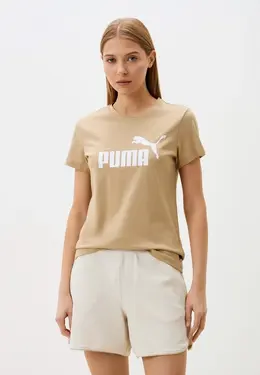 PUMA: Бежевая футболка 