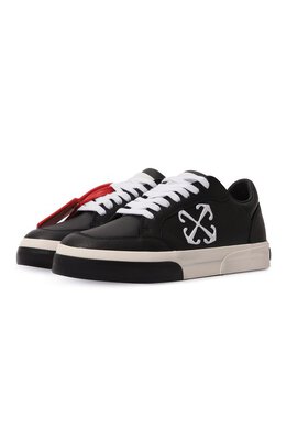 Off-White: Чёрные кеды  Vulcanized