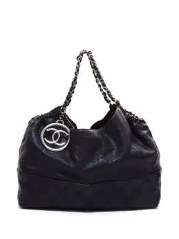 CHANEL Pre-Owned: Чёрная сумка-шоппер