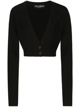 Dolce & Gabbana: Чёрный кардиган 