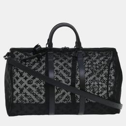 Louis Vuitton: Чёрная сумка  Keepall