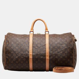 Louis Vuitton: Коричневая сумка  Keepall