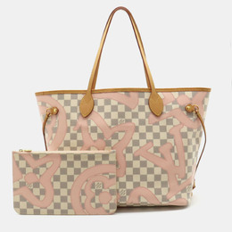 Louis Vuitton: Бежевая сумка-шоппер  Neverfull