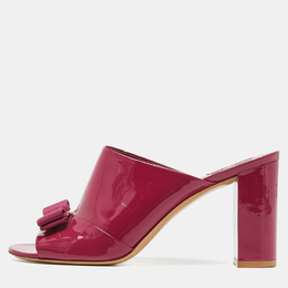 Salvatore Ferragamo: Розовые сабо  Vara Bow