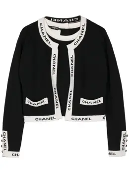 CHANEL Pre-Owned: Чёрный кардиган 