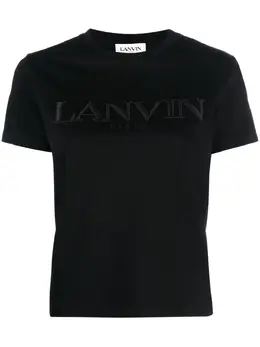 Lanvin: Чёрная футболка 