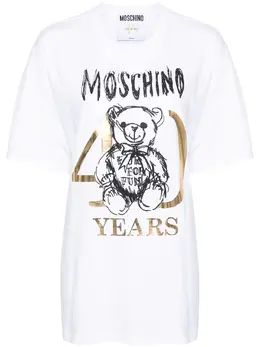 Moschino: Белая футболка  Teddy Bear