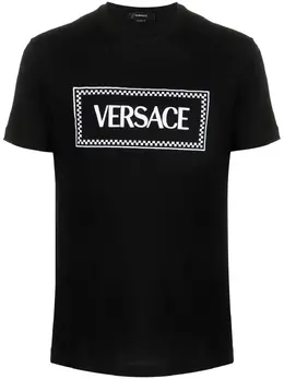 Versace: Чёрная футболка 