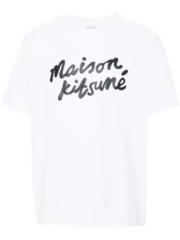 Maison Kitsuné: Чёрная футболка 