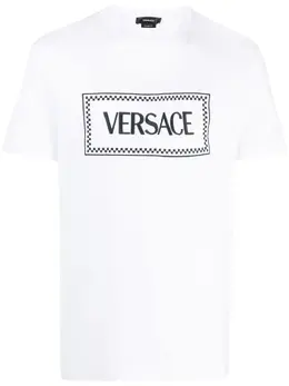 Versace: Белая футболка 