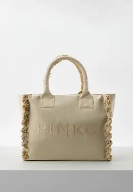 Pinko: Бежевая сумка 