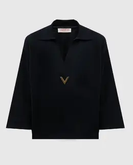 Valentino: Синий свитер 