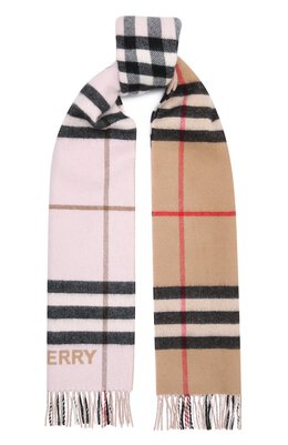 Burberry: Бежевый шарф 