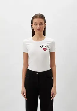 Love Moschino: Белая футболка 