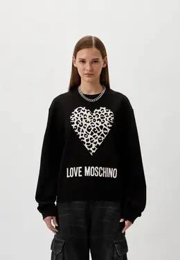 Love Moschino: Чёрный свитшот 