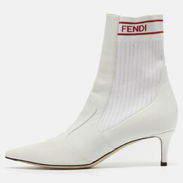 Fendi: Белые ботинки 