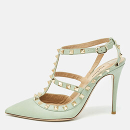 Valentino: Зелёные туфли  Rockstud