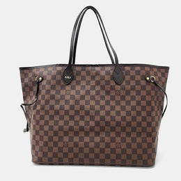 Louis Vuitton: Коричневая сумка-шоппер  Neverfull