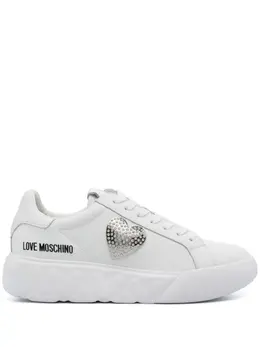 Love Moschino: Белые кроссовки 