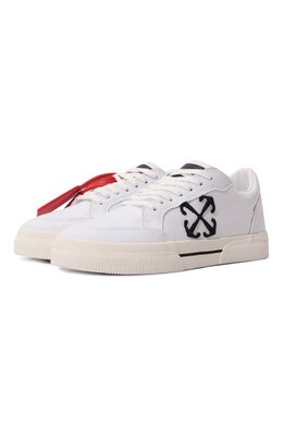 Off-White: Чёрные кеды  Vulcanized