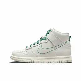 NIKE: Белые кроссовки Dunk High