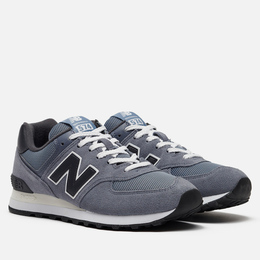 New Balance: Серые кроссовки 