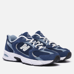 New Balance: Синие кроссовки 