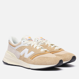 New Balance: Бежевые кроссовки 