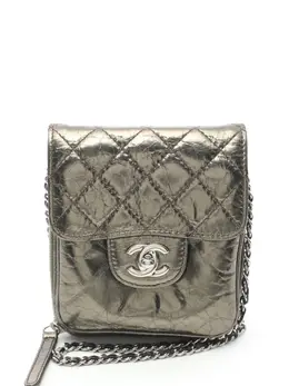 CHANEL Pre-Owned: Сумка цвета хаки 