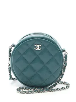 CHANEL Pre-Owned: Голубая сумка через плечо 