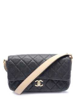 CHANEL Pre-Owned: Чёрная сумка через плечо 