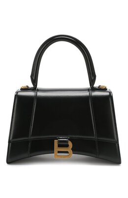 Balenciaga: Чёрная сумка  Hourglass S