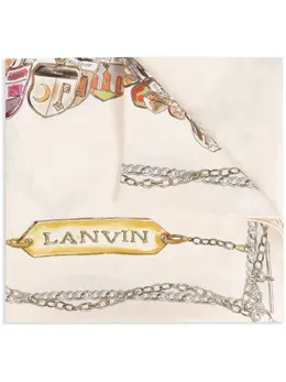 Lanvin: Шарф с принтом 