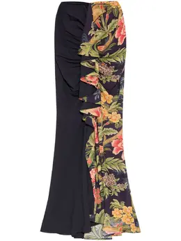 ETRO: Юбка с растительным принтом 