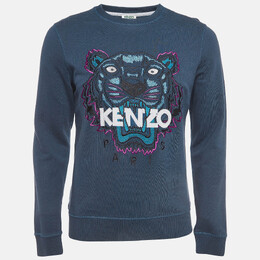 Kenzo: Голубой свитшот Tiger