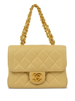 CHANEL Pre-Owned: Бежевая сумка 