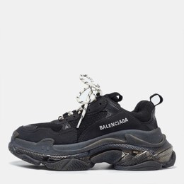 Balenciaga: Чёрные кроссовки 