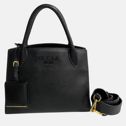 Prada: Чёрная сумка-шоппер 