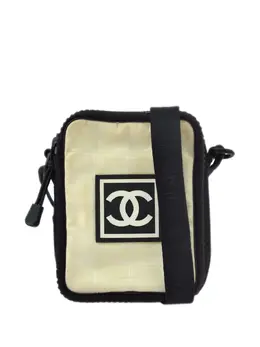 CHANEL Pre-Owned: Бежевая сумка через плечо 