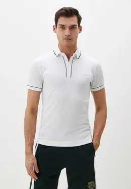 Lacoste: Белое поло 