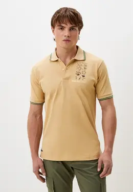 Lacoste: Бежевое поло 