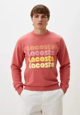 Lacoste: Розовый свитшот 